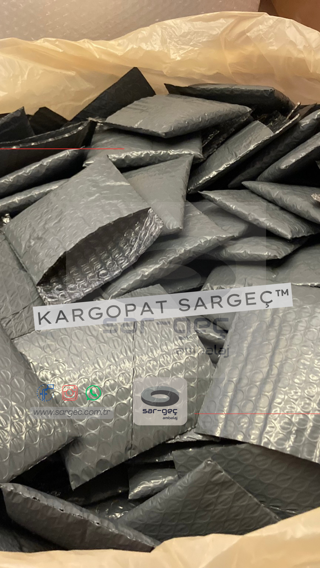 10 x 55cm - Kargopat Sargeç™ Poşet/Torba